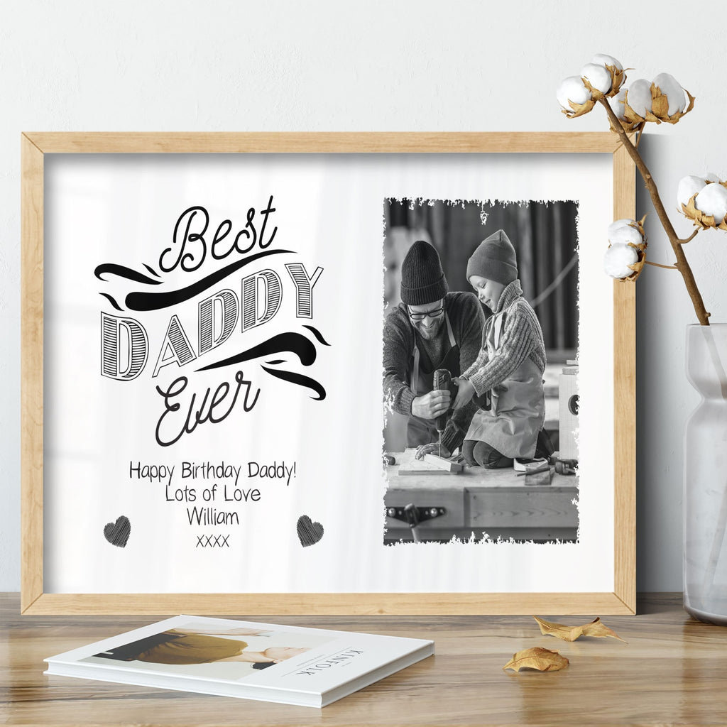 Custom Photo Print | Father's Day Quote Gift | Dad Gift Idea Normal Frame - UniquePrintsStore
