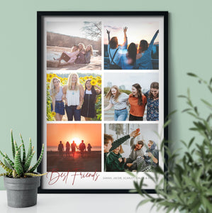 Custom Photo Print | Multi-Photo Gift | Best Friend Gift Idea Normal Frame - UniquePrintsStore