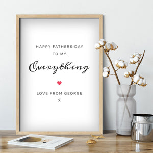Custom Quote Gift | Happy Father's Day | Personalised Frame Normal Frame - UniquePrintsStore