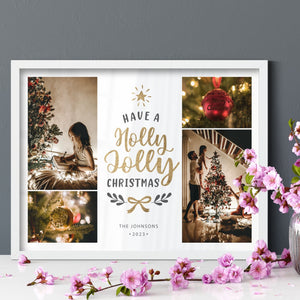 Custom Quote Present | Multi-Photo Gift | Custom Christmas Gift Normal Frame - UniquePrintsStore