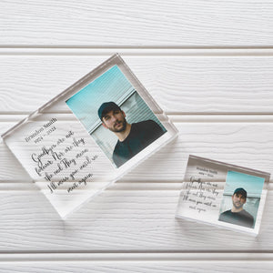 Custom Sympathy Gift For Mother, Beavement Gift For Dad, Mom Remembrance Gift, Condolence Gift, Memorial PhotoBlock - Unique Prints