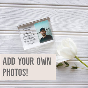 Custom Sympathy Gift For Mother, Beavement Gift For Dad, Mom Remembrance Gift, Condolence Gift, Memorial PhotoBlock - Unique Prints