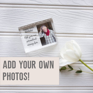 Dad 60th Birthday Gift | Gift ideas For 60th Dad | Friends 60th Birthday Gift Idea PhotoBlock - Unique Prints