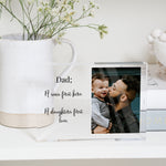 Load image into Gallery viewer, Dad Birthday Gift, Gift For Dad, Gift From Son, First Father&#39;s Day Frame, Engraved Dad Gift, Dad Picture Frame PhotoBlock - Unique Prints
