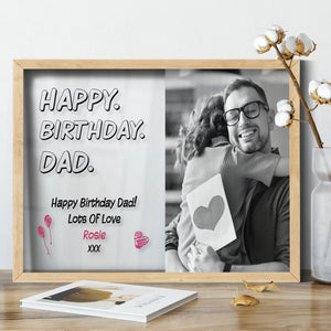 Dad Birthday Gift | Transparent Frame | Personalised Gift Transparent Frame - UniquePrintsStore
