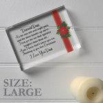Load image into Gallery viewer, Dad Christmas In Heaven Memorial Sign | Christmas Memorial Ornament For Father | Christmas Memorial Decor PhotoBlock - UniquePrintsStore
