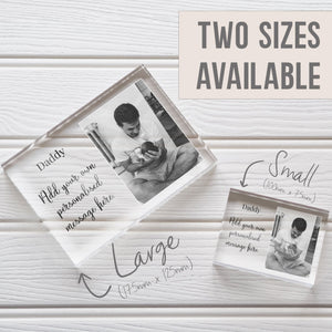 Dad Personalized Christmas Gift | Dad Picture Frame | Christmas Gifts For Dad PhotoBlock - Unique Prints