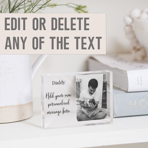 Dad Personalized Christmas Gift | Dad Picture Frame | Christmas Gifts For Dad PhotoBlock - Unique Prints