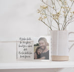 Load image into Gallery viewer, Dad Picture Frame Gift From Daughter | Gifts For Dad From Daughter | Dad Wedding Gift From Bride PhotoBlock - Unique Prints
