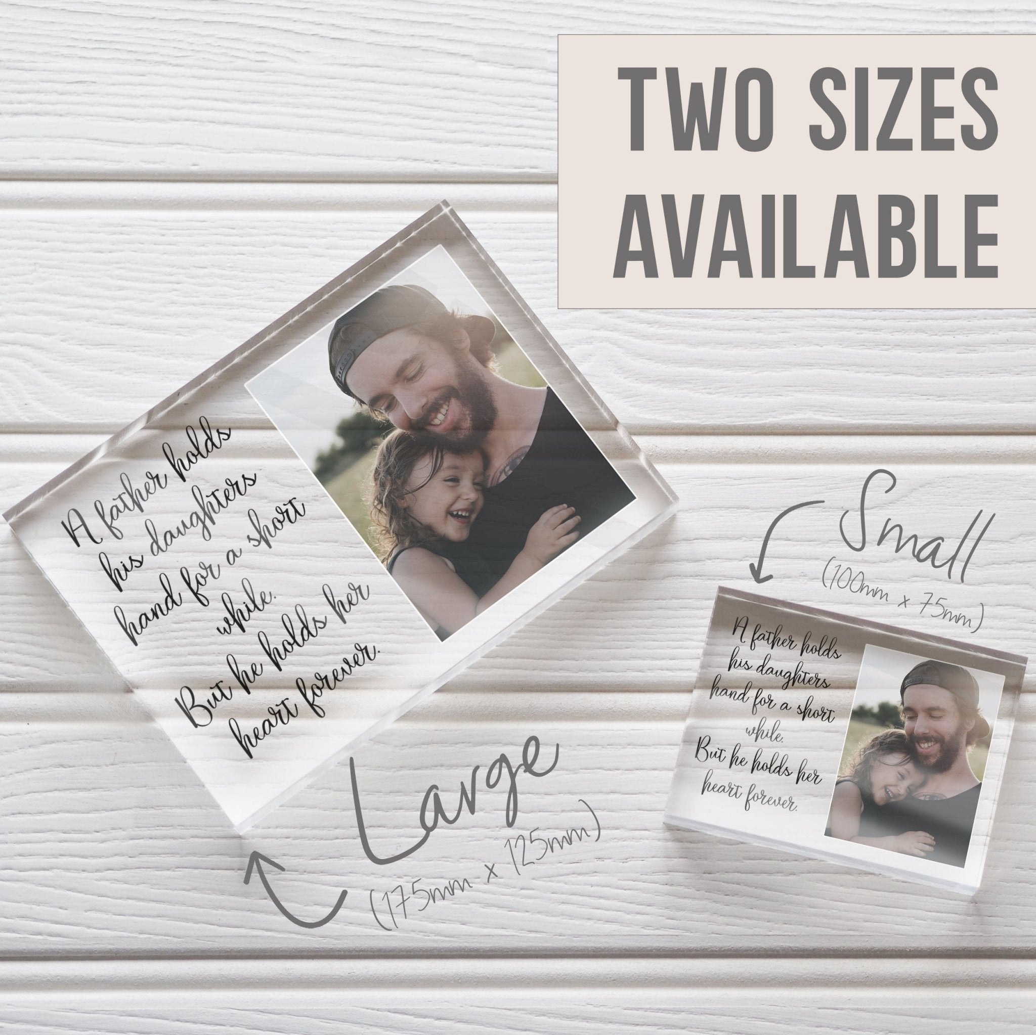 Dad Picture Frame Gift From Daughter | Gifts For Dad From Daughter | Dad Wedding Gift From Bride PhotoBlock - Unique Prints