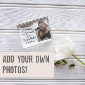 Dad Picture Frame Gift From Daughter | Gifts For Dad From Daughter | Dad Wedding Gift From Bride PhotoBlock - Unique Prints