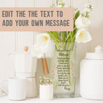 Load image into Gallery viewer, Dear Friend Custom Message Glass Vase | Friends Quote Keepsake, Friendship Gift Idea | Personalised Texts Crystal Flower Stand Home Decor Vase - Unique Prints
