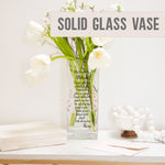 Load image into Gallery viewer, Dear Friend Custom Message Glass Vase | Friends Quote Keepsake, Friendship Gift Idea | Personalised Texts Crystal Flower Stand Home Decor Vase - Unique Prints
