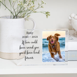 Dog Remembrance Gift | Dog Memorial Picture Frame | Dog Loss Gift PhotoBlock - Unique Prints
