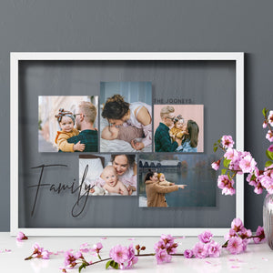 Family | Multi-Photo Frame | Custom Gift Transparent Frame - UniquePrintsStore