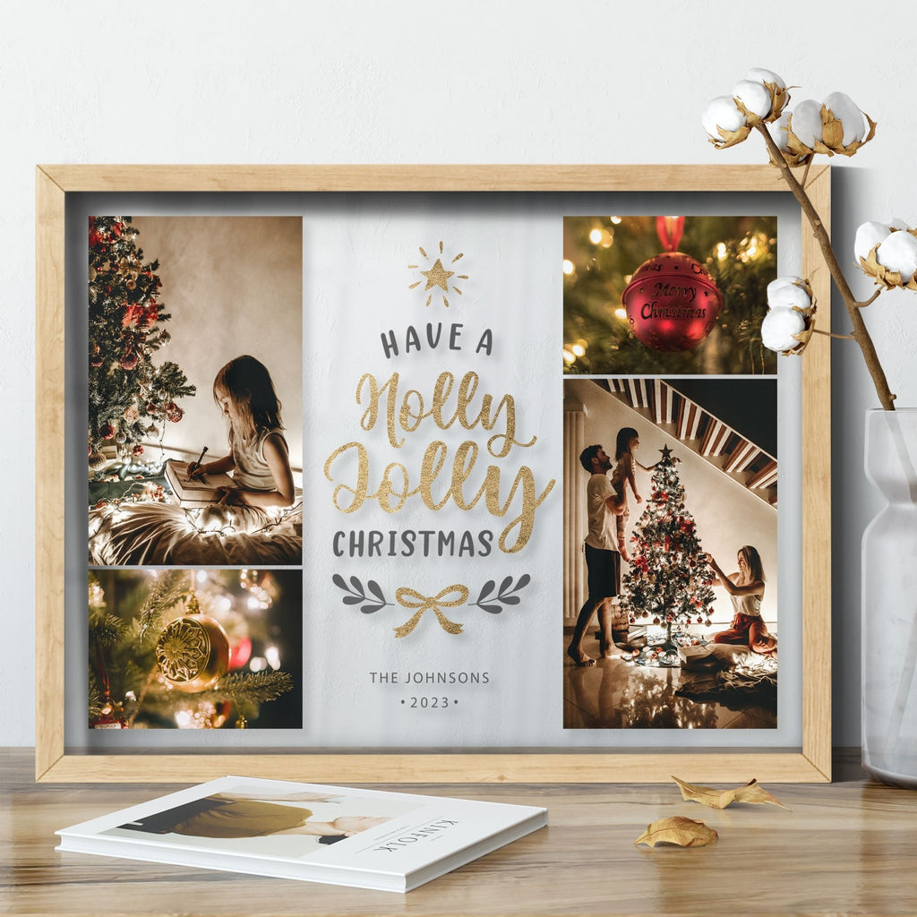 Family Photo Frame | Keepsake Gift | Christmas Quote Gift Transparent Frame - UniquePrintsStore