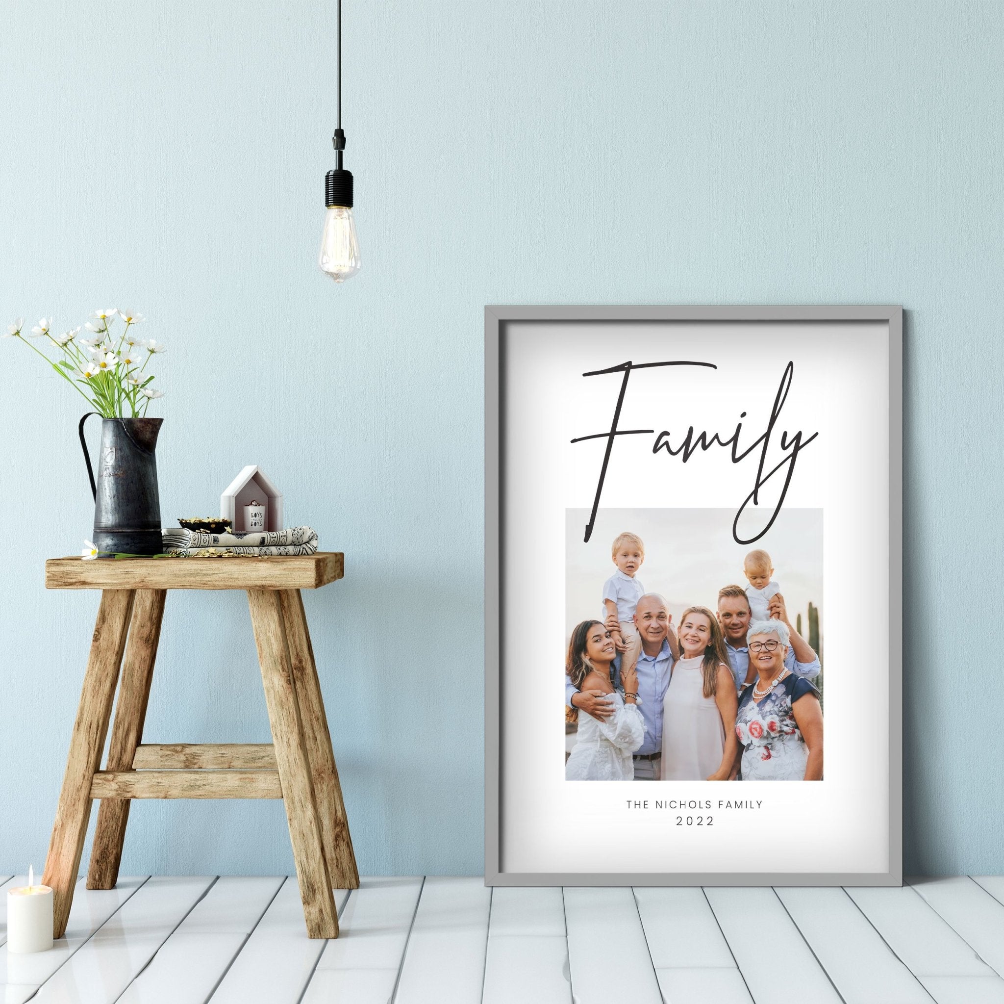 Family Photo Gift | Personalised Frame | Custom Photo Print Normal Frame - UniquePrintsStore