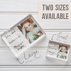 Father Of The Bride Gift | Dad Wedding Gift From Bride PhotoBlock - Unique Prints