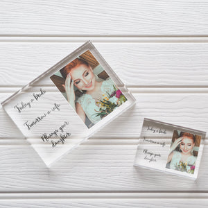 Father Of The Bride Gift | Dad Wedding Gift From Bride PhotoBlock - Unique Prints