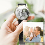 Load image into Gallery viewer, Father Of The Groom Gift | Men&#39;s Engraved Watch | Custom Photo Gift Watch - UniquePrintsStore
