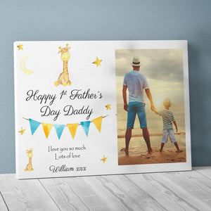 First Father's Day Gift | Personalised Canvas | Photo Gift For Him Canvas - UniquePrintsStore