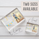Load image into Gallery viewer, First Father&#39;s Day | Photo Gift For Dad | Custom Photo Frame PhotoBlock - Unique Prints
