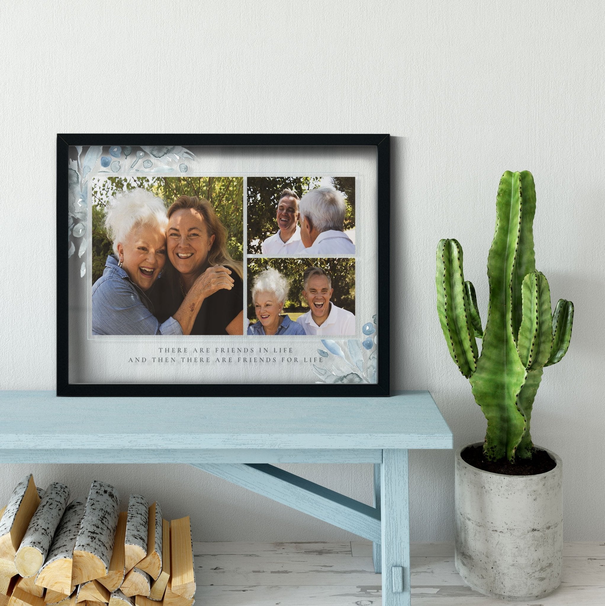 Friends For Life | Multi-Photo Gift | Quote Frame Transparent Frame - UniquePrintsStore