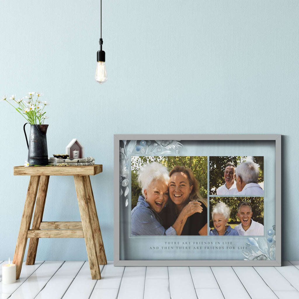 Friends For Life | Multi-Photo Gift | Quote Frame Transparent Frame - UniquePrintsStore