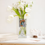 Load image into Gallery viewer, Friendship Custom Quotes and Photo Glass Vase | Gift Ideas for Best Friends | Personalized Crystal Clear Flower Stand with Picture Present Vase - Unique Prints
