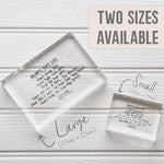 Load image into Gallery viewer, Gift for Mom, Mom Quote Glass Block, Mother&#39;s Day Gift PhotoBlock - Unique Prints
