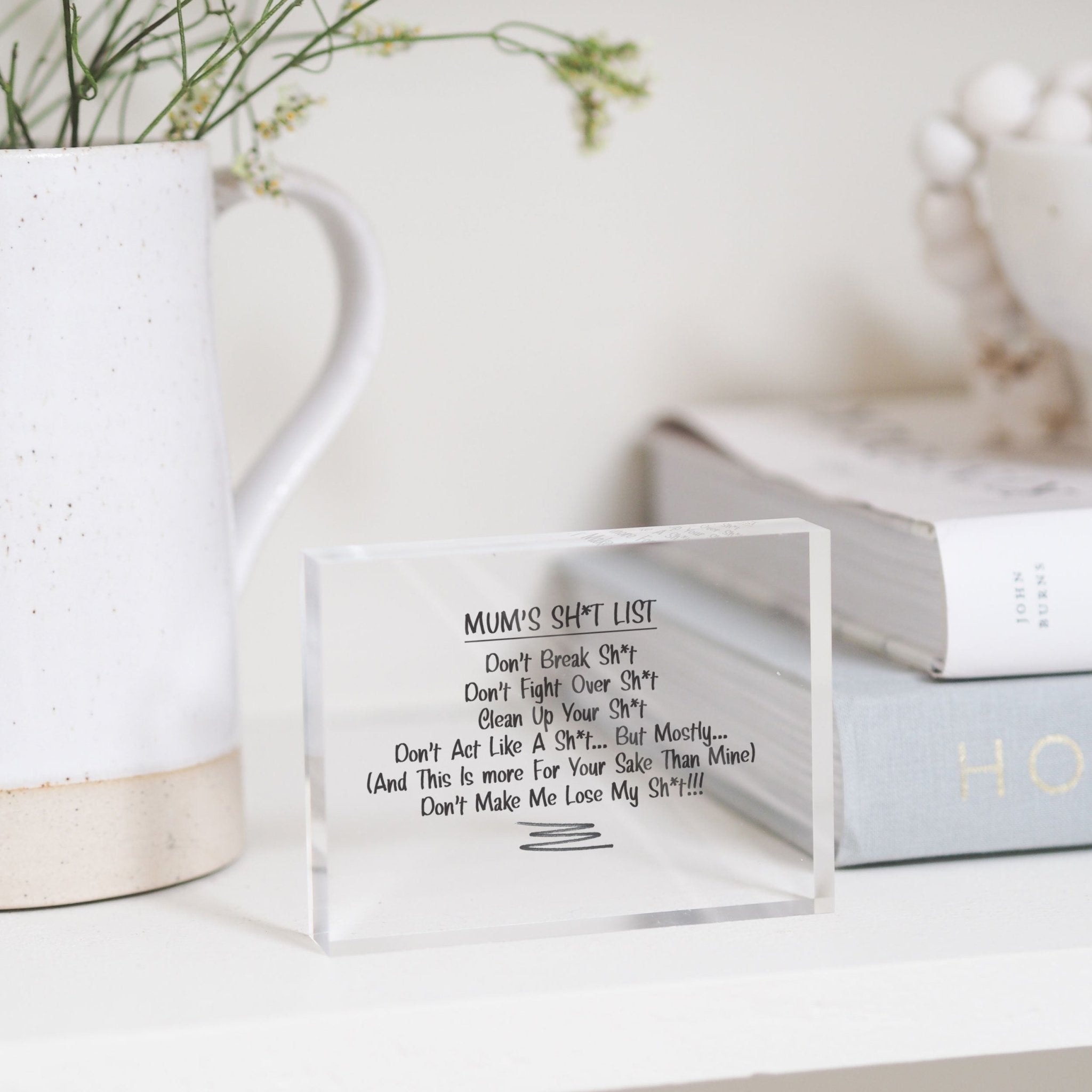 Gift for Mom, Mom Quote Glass Block, Mother's Day Gift PhotoBlock - Unique Prints