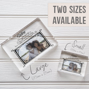 Gift For Sister Photo Frame | Sister Gift For Wife | Sister Picture Frame | Soul Sister Gift PhotoBlock - Unique Prints