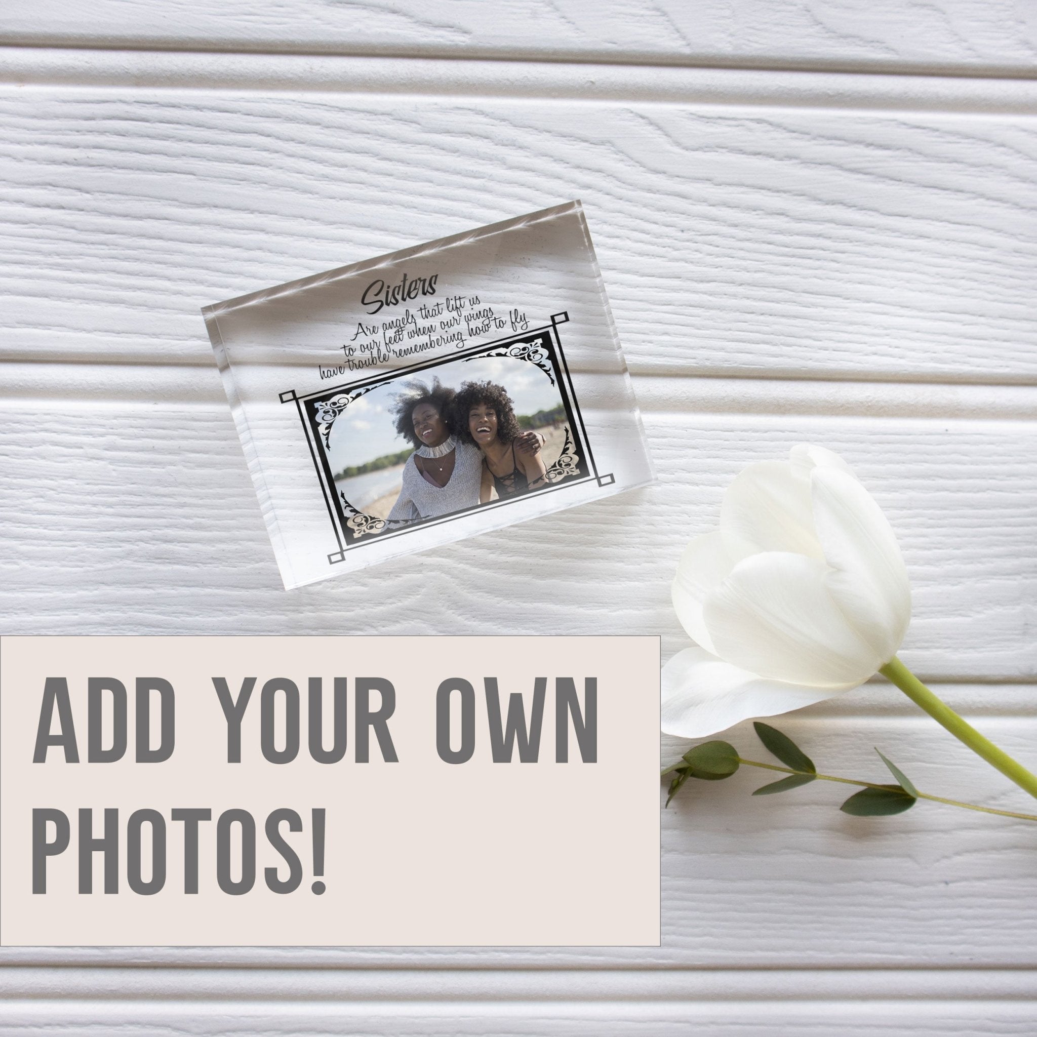 Gift For Sister Photo Frame | Sister Gift For Wife | Sister Picture Frame | Soul Sister Gift PhotoBlock - Unique Prints