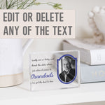 Load image into Gallery viewer, Grandfather Personalized Birthday Gift | Grandpa Picture Frame PhotoBlock - Unique Prints
