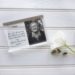 Grandma Loss Picture Frame | In Memory of Nan memorial Gift | Personalized Sympathy Memorial Gift PhotoBlock - Unique Prints