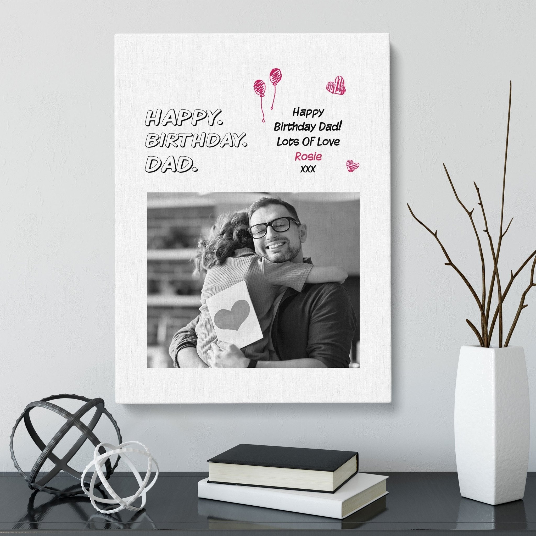 Happy Birthday Dad | Custom Birthday Gift | Personalised Canvas Canvas - UniquePrintsStore