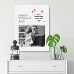 Load image into Gallery viewer, Happy Birthday Dad | Custom Birthday Gift | Personalised Canvas Canvas - UniquePrintsStore
