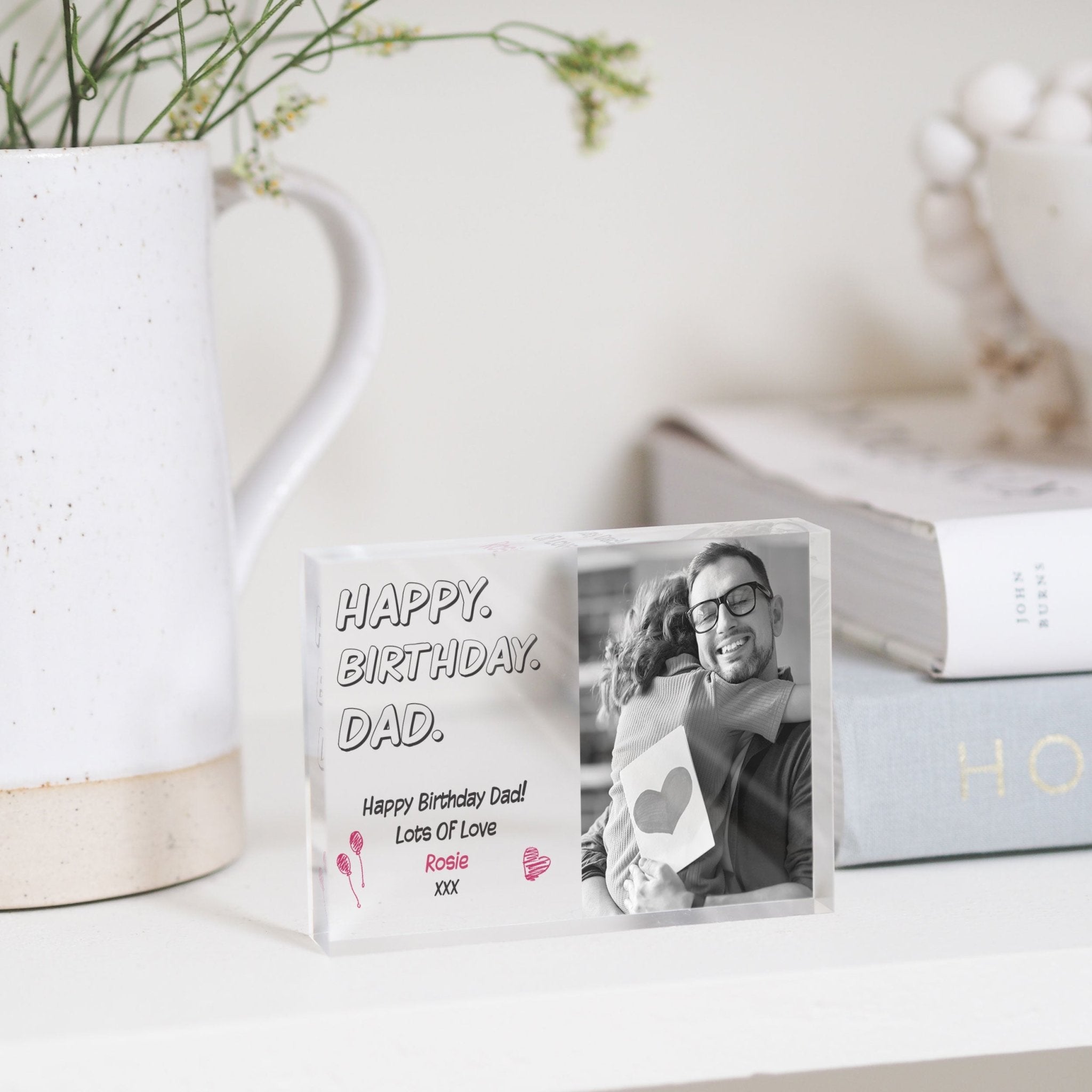 Happy Birthday Dad | Personalised Photo Gift | Gift For Him PhotoBlock - Unique Prints