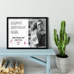 Load image into Gallery viewer, Happy Birthday Dad | Personalised Print | Custom Family Photo Gift Normal Frame - Unique Prints
