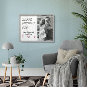 Happy Birthday Dad | Personalised Print | Custom Family Photo Gift Normal Frame - Unique Prints