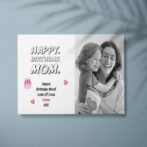 Happy Birthday Mom | Photo Canvas | Custom Birthday Gift Canvas - UniquePrintsStore