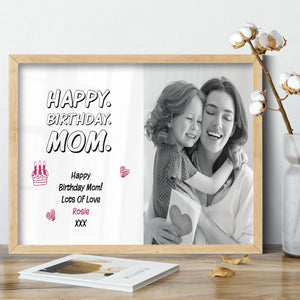 Happy Birthday Mum | Custom Photo Gift | Personalised Print Normal Frame - UniquePrintsStore