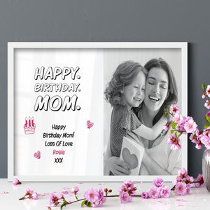 Happy Birthday Mum | Custom Photo Gift | Personalised Print Normal Frame - UniquePrintsStore