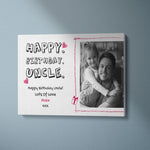 Load image into Gallery viewer, Happy Birthday Uncle | Custom Birthday Gift | Personalised Canvas Canvas - UniquePrintsStore

