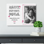 Load image into Gallery viewer, Happy Birthday Uncle | Custom Birthday Gift | Personalised Canvas Canvas - UniquePrintsStore
