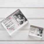 Load image into Gallery viewer, Happy Birthday Uncle | Personalised Birthday Gift | Clear Photo Frame PhotoBlock - Unique Prints
