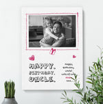 Load image into Gallery viewer, Happy Birthday Uncle | Photo Canvas | Birthday Gift Canvas - UniquePrintsStore
