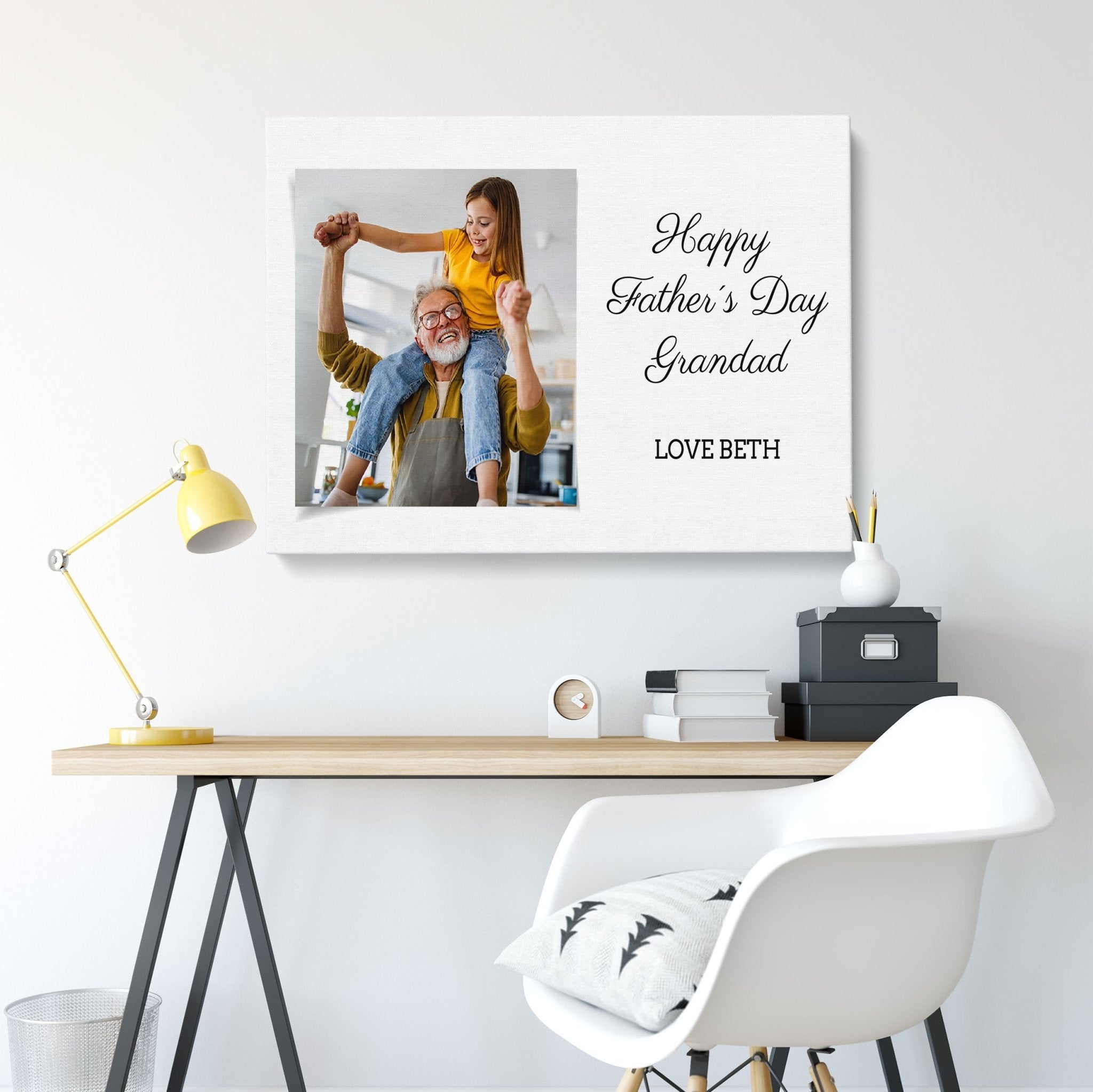 Happy Father's Day Grandad | Personalised Photo Canvas | Gift For Him Canvas - UniquePrintsStore