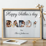 Load image into Gallery viewer, Happy Father&#39;s Day | Personalised Photo Gift | Multi-Photo Gift Transparent Frame - UniquePrintsStore
