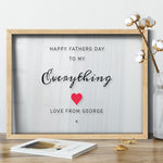 Load image into Gallery viewer, Happy Father&#39;s Day To My Everything | Quote Frame Gift | Father&#39;s Day Transparent Frame - UniquePrintsStore
